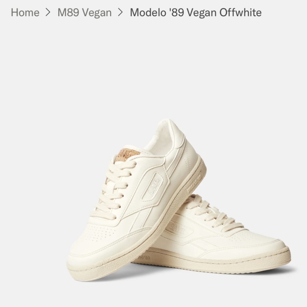SAYE Modelo '89 Vegan Off-white / cream sneakers sz 7.5